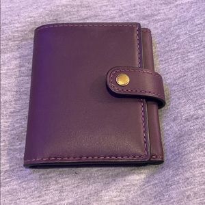 Coach dark purple Leather wallet